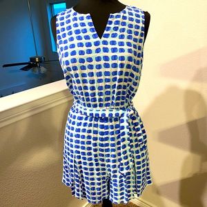 Kate Spade Blue and White Patterned Mini Dress